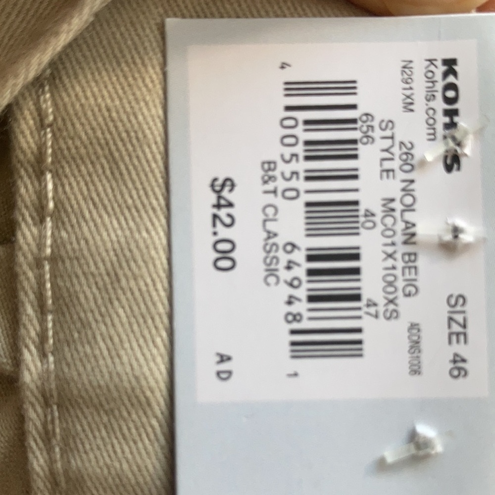 NWT Side elastic tan cargo short Croft & barrow size 52 or 46 - Picture 16 of 16